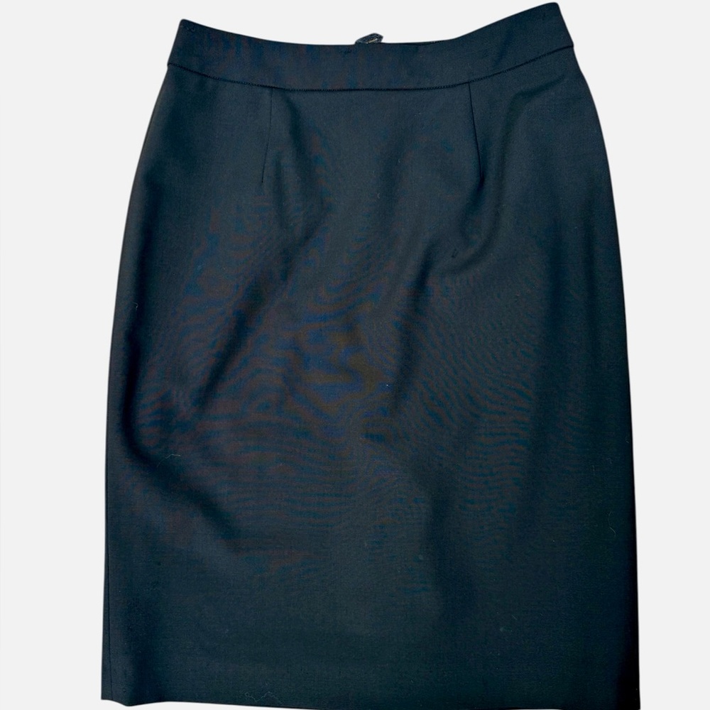 Brooks Brothers Classic Wool Black Pencil Skirt